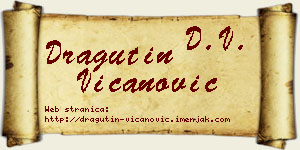 Dragutin Vicanović vizit kartica
